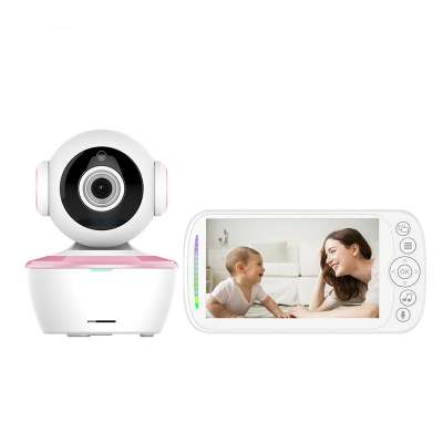 Wireless Video Baby Monitor Two-Way Talk, Night Vision,Voice Control, Rotate Lens,High Capacity Battery