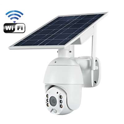 1080P Solar Camera 8W Solar Panel WIFI Outdoor PTZ Camera H.265 IP66 WaterProof PIR Two Way Audio Security CCTV Dome Camera