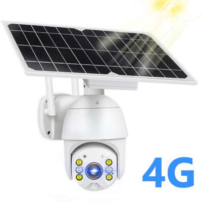 1080P  SIM Card 4G 8W Solar Panel  WIFI Outdoor PTZ Camera H.265 Smart Security Monitor Dome Camera