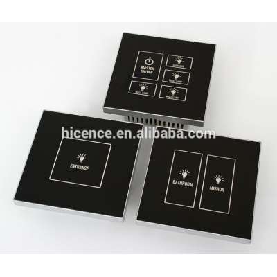 1/2/3/4/5/6 Gang Electronic Touch Panel Switch for Luxury Hotel Room